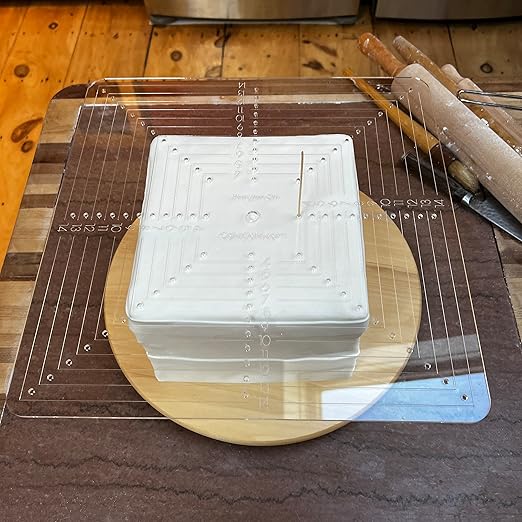 CAKESAFE Tier Ruler Bundle for Cake Decorating – Cake Centering and Dowel Placement Tool for Bakers