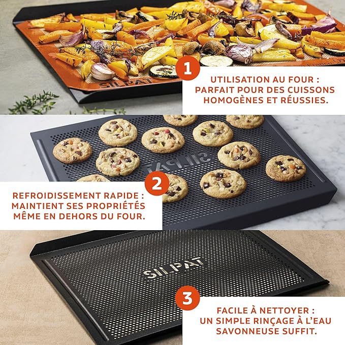 Silpat The Original Cook N' Cool Perforated Baking Tray, Aluminum, 11 5/8” X 16 1/2”