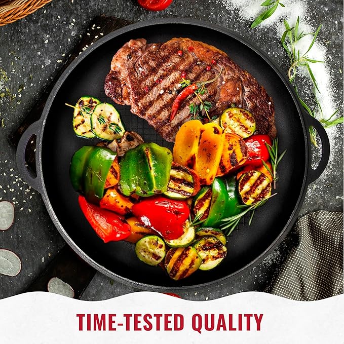 Dutch Oven Pot with Lid Syton (18 Quarts (17 L) - Camping Dutch Oven - Cast Iron Cookware Set - Uzbek Kazan Cast Iron – Premium Camping Cookware – 2 in 1 Lid as Frying Pan + Cauldron