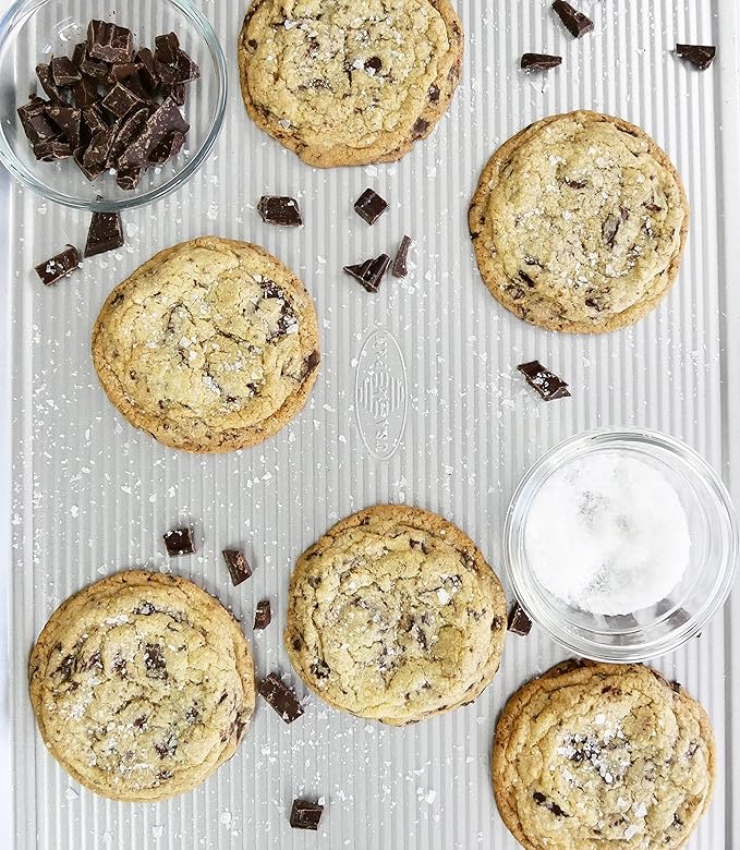 USA Pan Bakeware Cookie Sheet, Large, Warp Resistant Nonstick Baking Pan, Made in the USA from Aluminized Steel,Silver