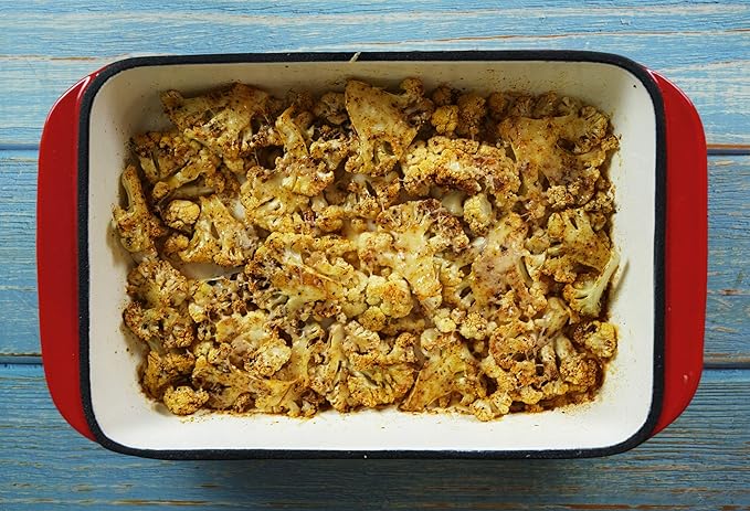2.9 Qt Enameled Cast Iron Rectangular Roaster, Casserole Dish, Lasagna Pan, Deep Roasting Pan, for Cooking and Baking - Red