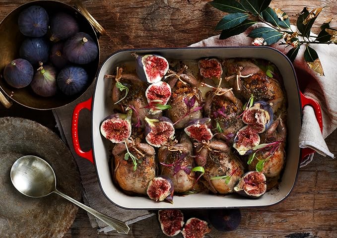 Le Creuset Enameled Cast Iron Signature Rectangular Roaster, 5.25 qt. (11.7" x 16.8"), Cerise