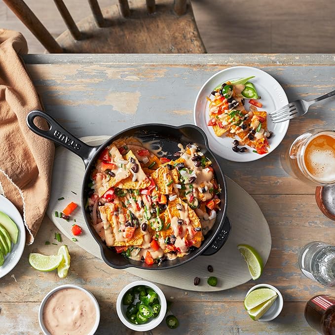 STAUB Cast Iron 8.5-inch Traditional Deep Skillet - Black