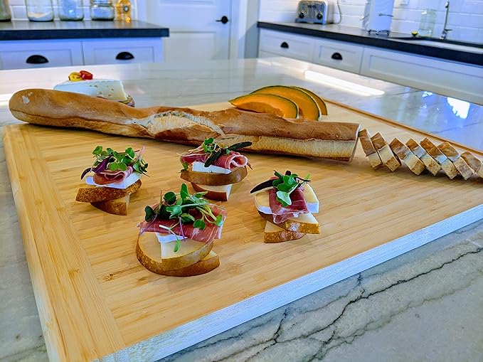Pureboo Premium Bamboo Pull-out Cutting Board - 8 Different Sizes to Fit Most Standard Slots 21.75"W x 22"D x 3/4"H