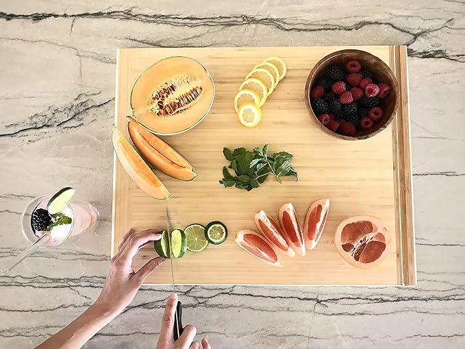 Pureboo Premium Bamboo Pull-out Cutting Board - 8 Different Sizes to Fit Most Standard Slots 21.75"W x 22"D x 3/4"H
