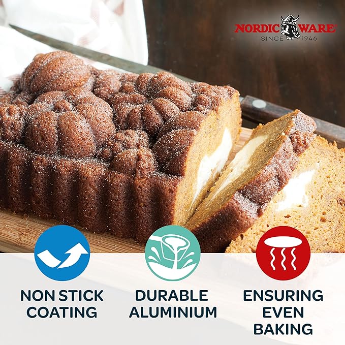 Nordic Ware Harvest Bounty Loaf Pan (Pack of 3)