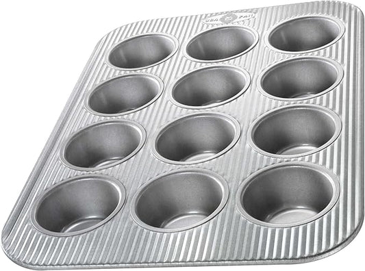 USA Pan Bakeware Muffin Pan,12-Well,Aluminized Steel,(Pack of 6)