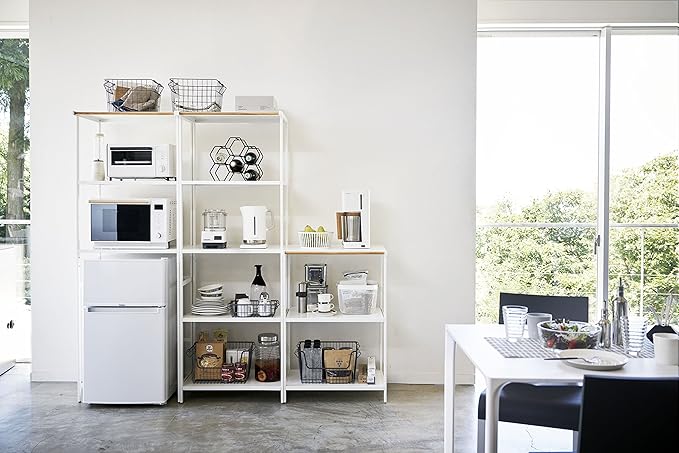 YAMAZAKI Home Tower Kitchen Appliance Storage Rack Metal Shelving Unit - Standing Organizer Heavy Duty Shelves, 67" - Steel