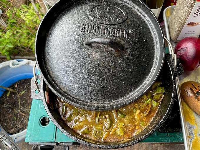 4 Qt. Seasoned Cast Iron Dutch Oven with Cast Iron Lid,Black