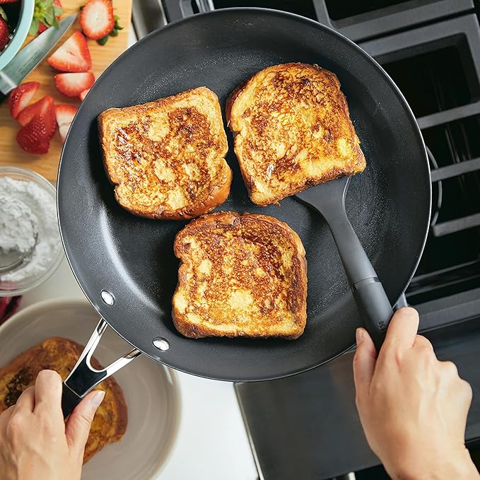 KitchenAid Stainless Steel Nonstick Frying Pans/Skillet Set, 9.5 Inch and 12 Inch - Brushed Stainless Steel