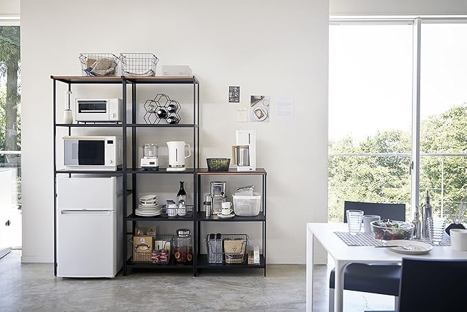 YAMAZAKI Home Tower Kitchen Appliance Storage Rack Metal Shelving Unit - Standing Organizer Heavy Duty Shelves, 67" - Steel