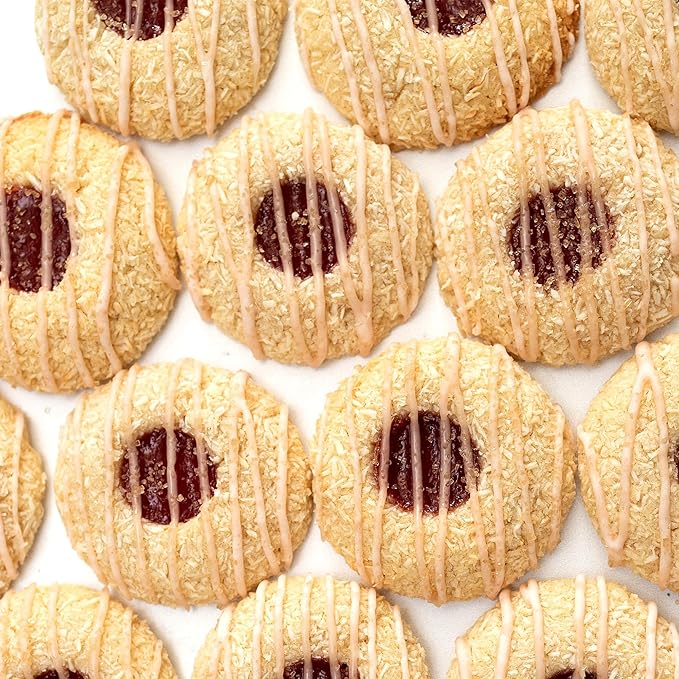 Crumble Crate - Guava & Coconut Thumbprint Cookies DIY Baking Set/Kit. All pre-measured ingredients and essential baking tools, Gift Idea, Baking Gift Sets