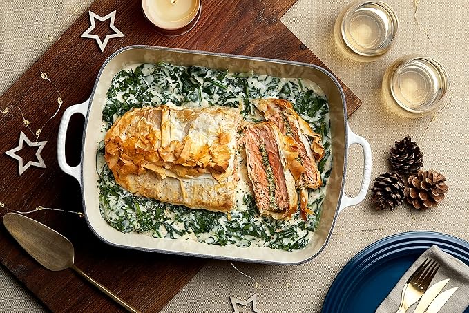 Le Creuset Enameled Cast Iron Signature Rectangular Roaster, 5.25 qt. (11.7" x 16.8"), Shallot